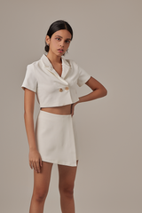 Anise Wrap Skorts in White