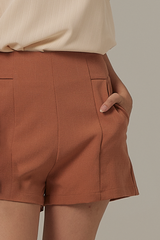 Larissa Fitted Shorts in Brown