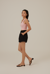 Dora Cuffed Shorts in Black