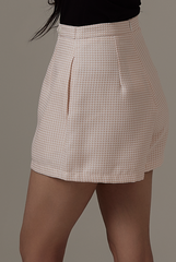 Indiana Tweed Shorts in Beige