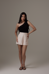 Indiana Tweed Shorts in Beige