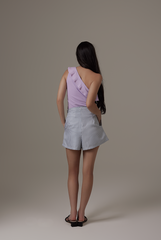 Indiana Tweed Shorts in Teal