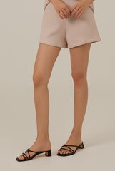 Liana Waffle Textured Shorts in Rose