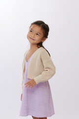 KIDS Dona Classic Cardigan in Cream