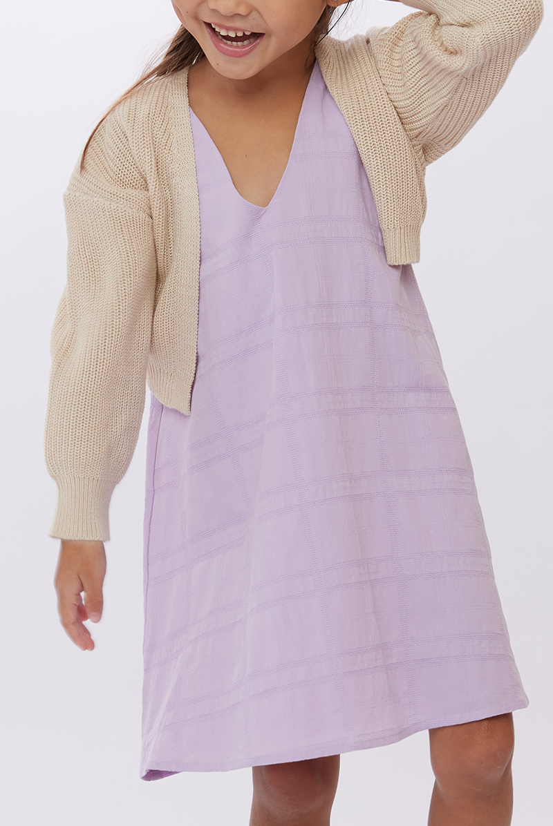 KIDS Dona Classic Cardigan in Cream