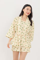 Emily Printed Kimono in Daffodil