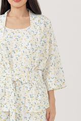 Laurel Printed Kimono in White