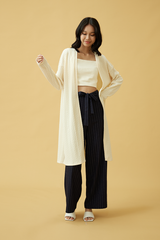 Charis Cable Knit Cardigan in Cream