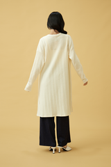 Charis Cable Knit Cardigan in Cream