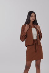 Axael Denim Jacket in Brown