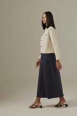 Axael Denim Jacket in Ivory