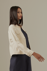 Axael Denim Jacket in Ivory