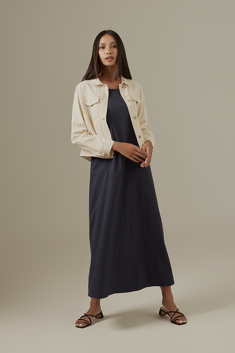 Axael Denim Jacket in Ivory