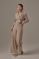 Bernette Collared Blazer in Clay