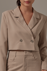 Bernette Collared Blazer in Clay