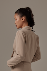 Bernette Collared Blazer in Clay