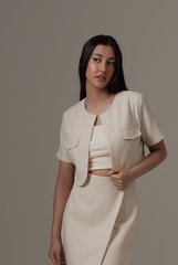 Corral Cropped Jacket in Beige