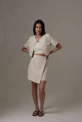 Corral Cropped Jacket in Beige