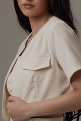 Corral Cropped Jacket in Beige