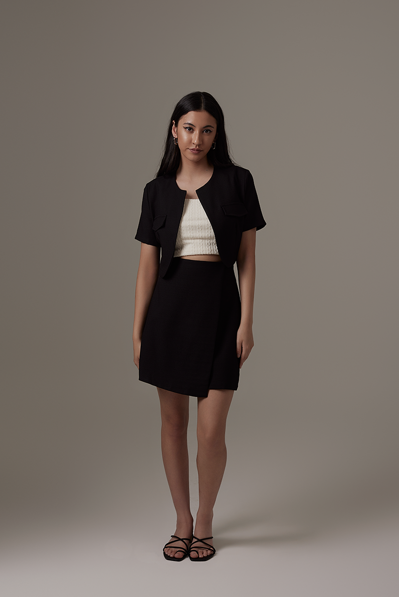 Corral Cropped Jacket in Black