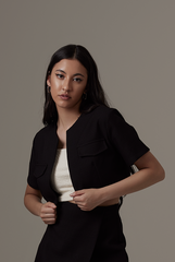 Corral Cropped Jacket in Black