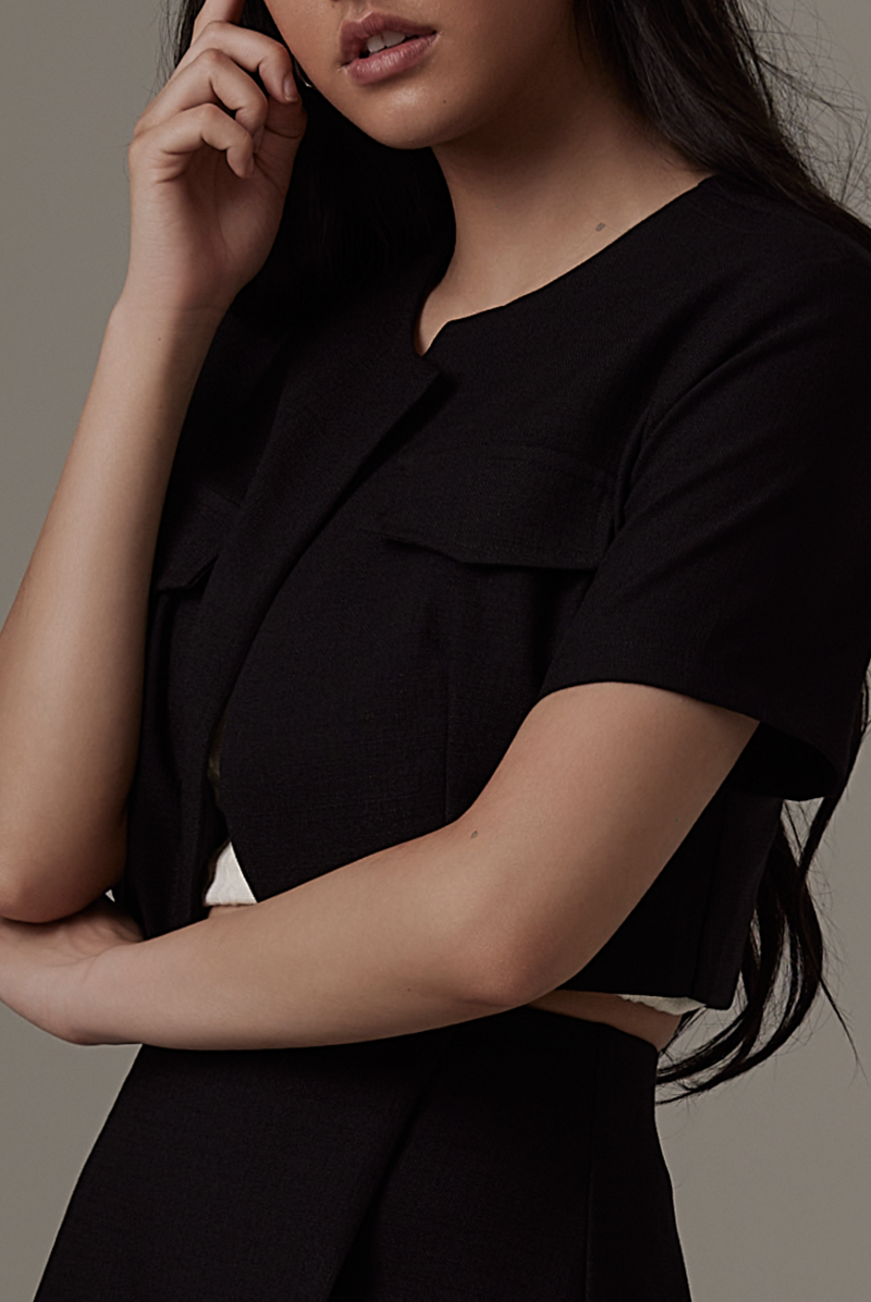 Corral Cropped Jacket in Black