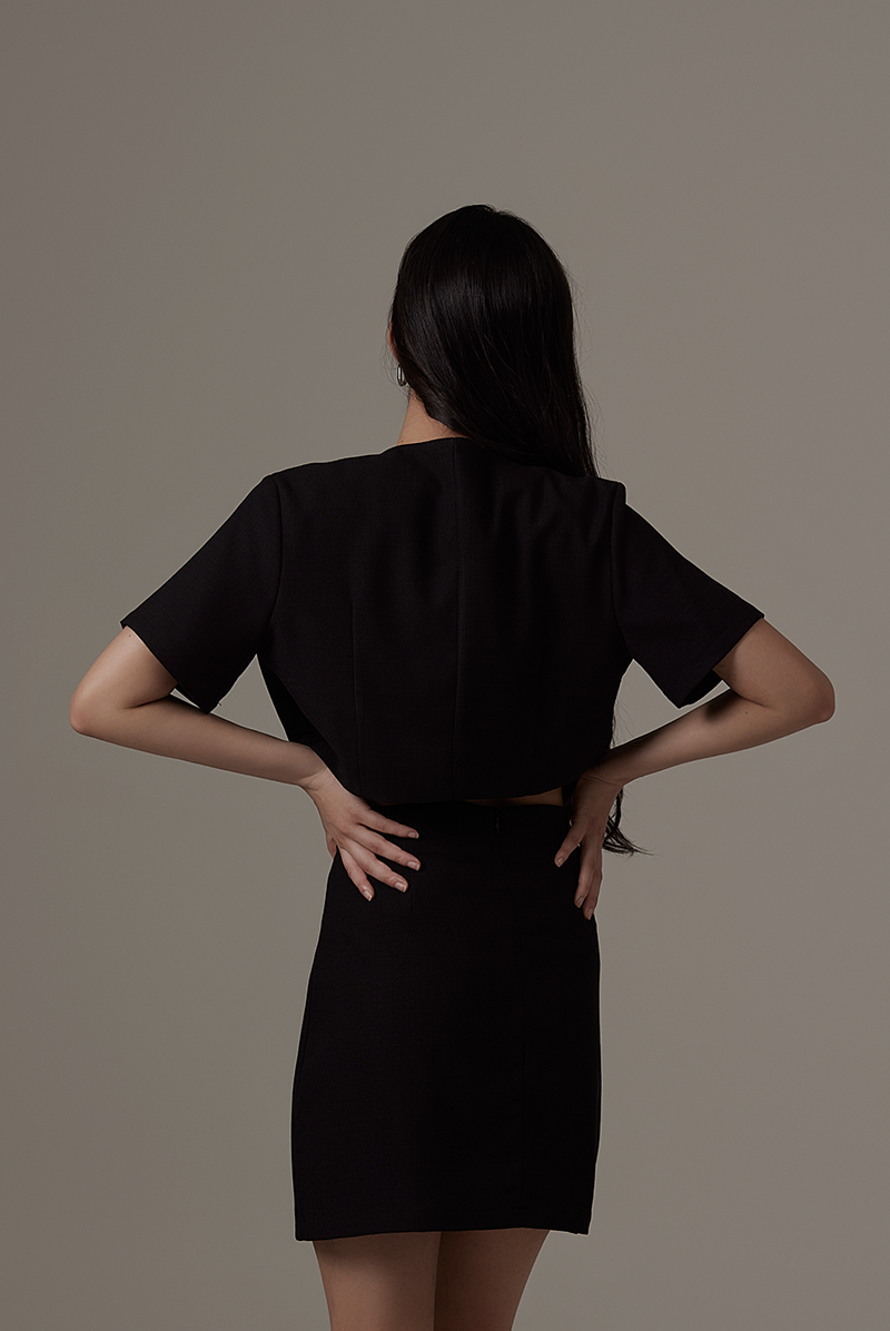 Corral Cropped Jacket in Black