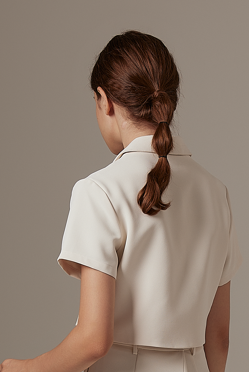 Genna Jacket Top in Almond