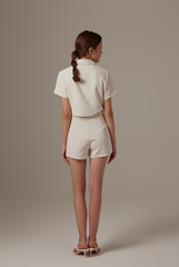 Genna Jacket Top in Almond