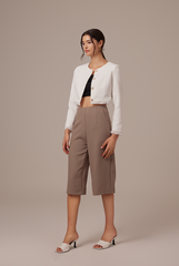 Jora Tweed Cropped Jacket in White